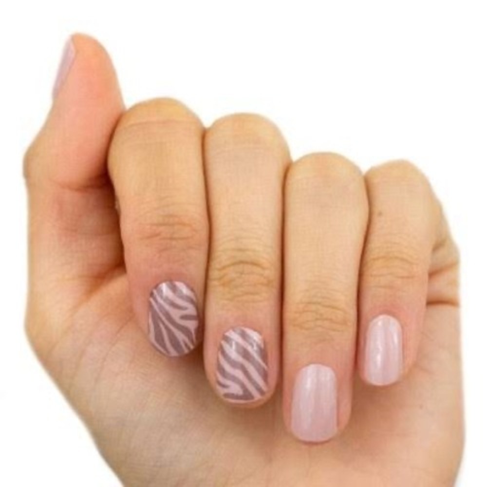 Color Street All Wild Up Nail Polish Strips Tan Zebra Printโ Animal FDC276 NEW